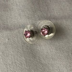 Pink gem earrings